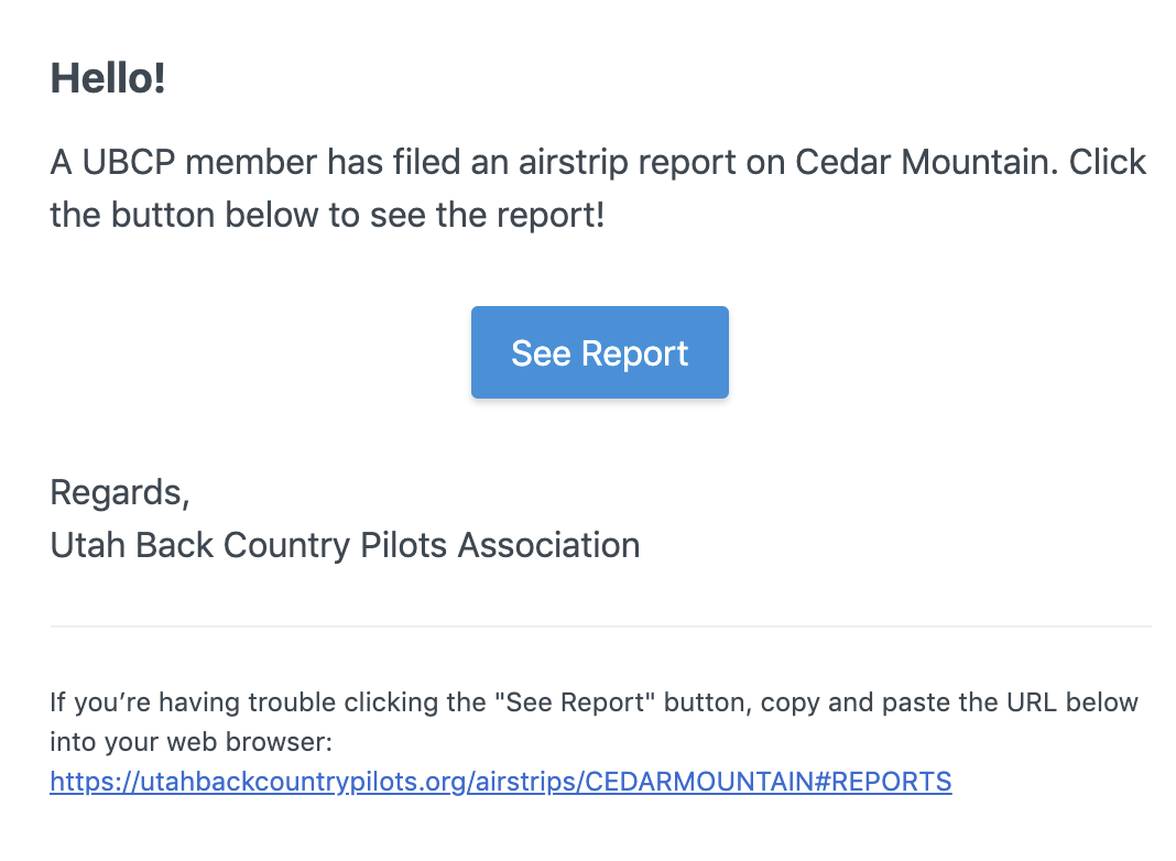 Image of UBCP email update