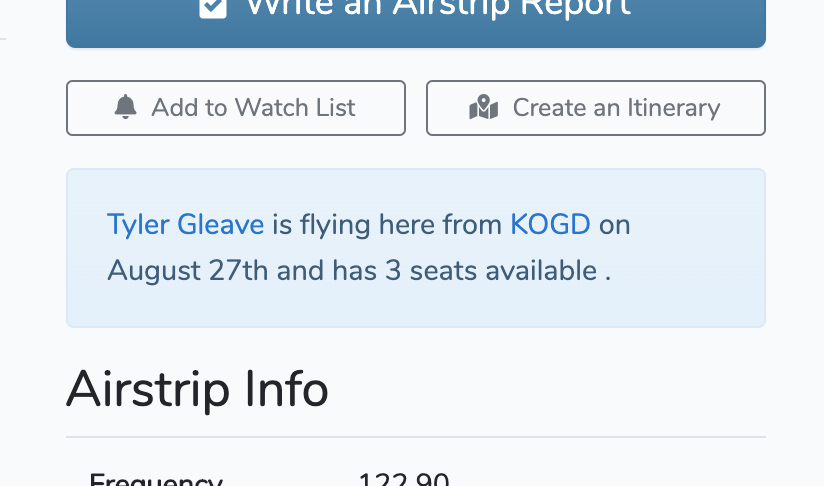 Image of UBCP flight itinerary preview